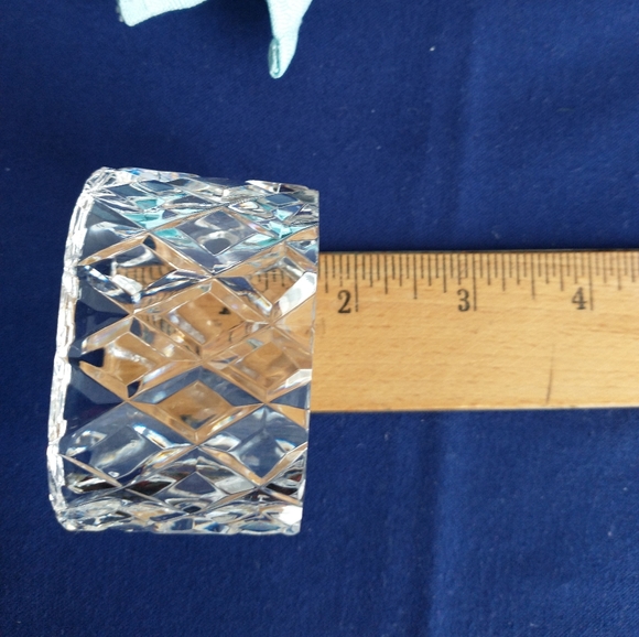 CRYSTAL Diamond Hand Cut 🔮 4 Set Napkin Holders - Picture 3 of 8